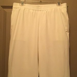 Wide leg off white pants